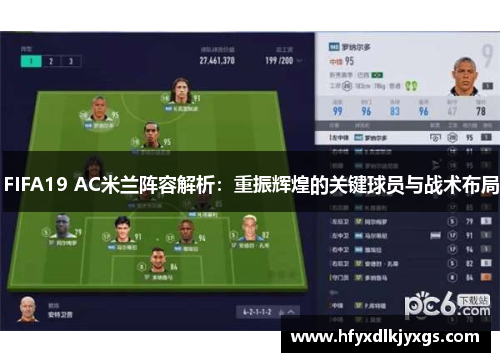 FIFA19 AC米兰阵容解析：重振辉煌的关键球员与战术布局